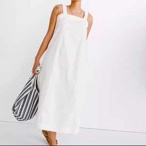 NWT Madewell Linen Cotton Princess-Seamed Midi Dress